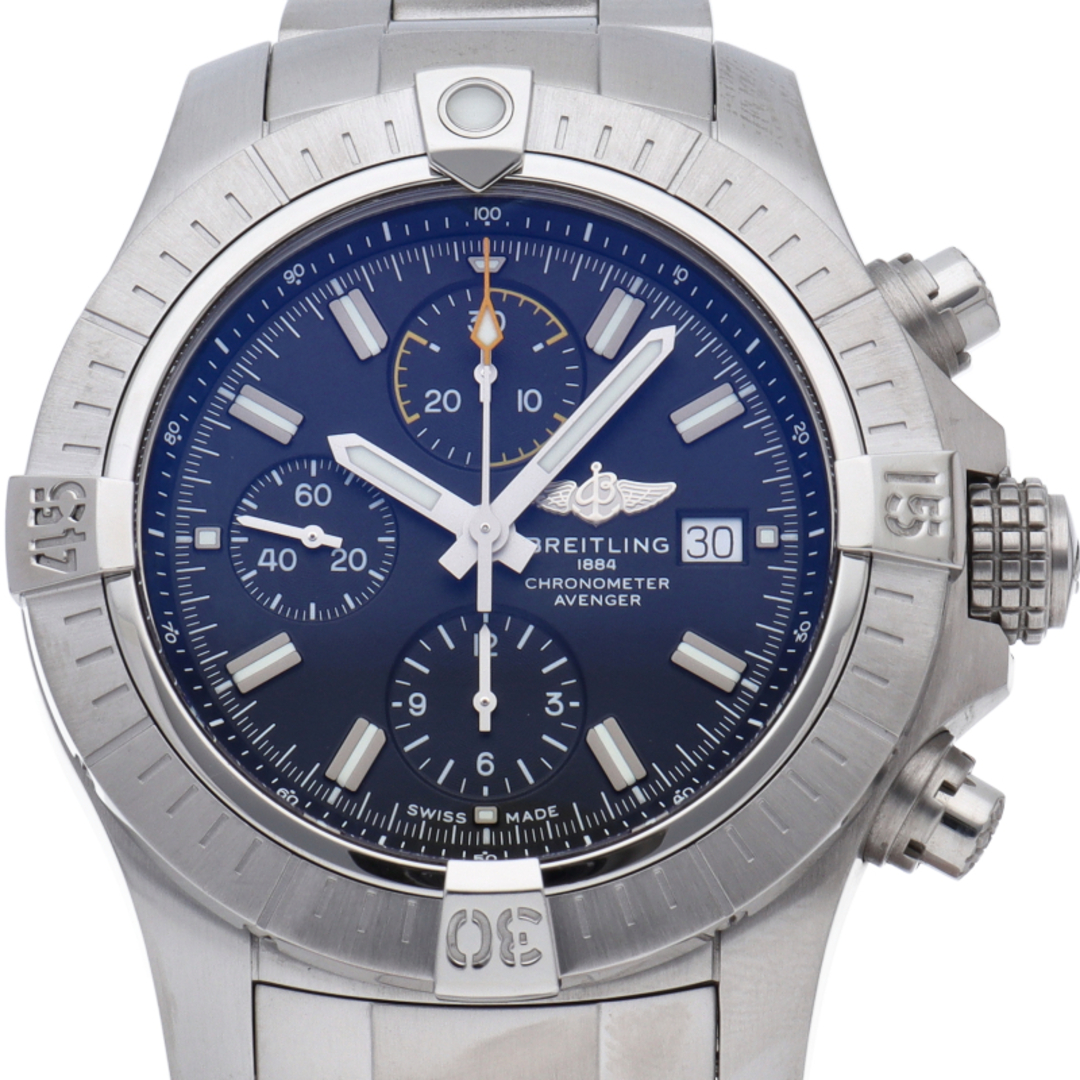 BREITLING(ブライトリング)のブライトリング アベンジャー クロノグラフ 45 オートマチック Avenger Chronograph A13317/A13317101B1A1 箱 保証書 SS メンズ時計 ブラック 仕上げ済 美品 【中古】 メンズの時計(その他)の商品写真