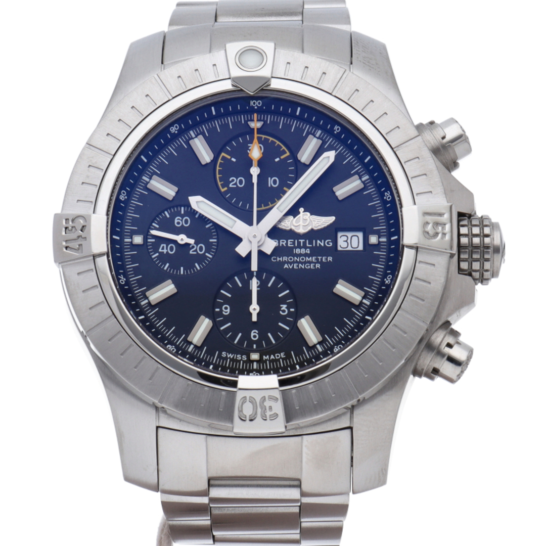 BREITLING(ブライトリング)のブライトリング アベンジャー クロノグラフ 45 オートマチック Avenger Chronograph A13317/A13317101B1A1 箱 保証書 SS メンズ時計 ブラック 仕上げ済 美品 【中古】 メンズの時計(その他)の商品写真