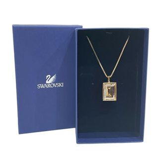 スワロフスキー(SWAROVSKI)のSWAROVSKI スワロフスキー ネックレス ロング ストーン ゴールド ベージュ系【中古】12403K120(ネックレス)