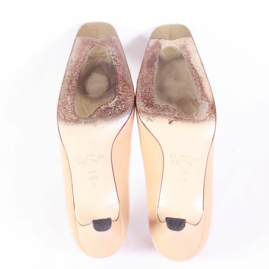 GINZA Kanematsu(ギンザカネマツ)の銀座カネマツ　靴　ツートン　ベージュ　茶　23.5 レディースの靴/シューズ(ハイヒール/パンプス)の商品写真