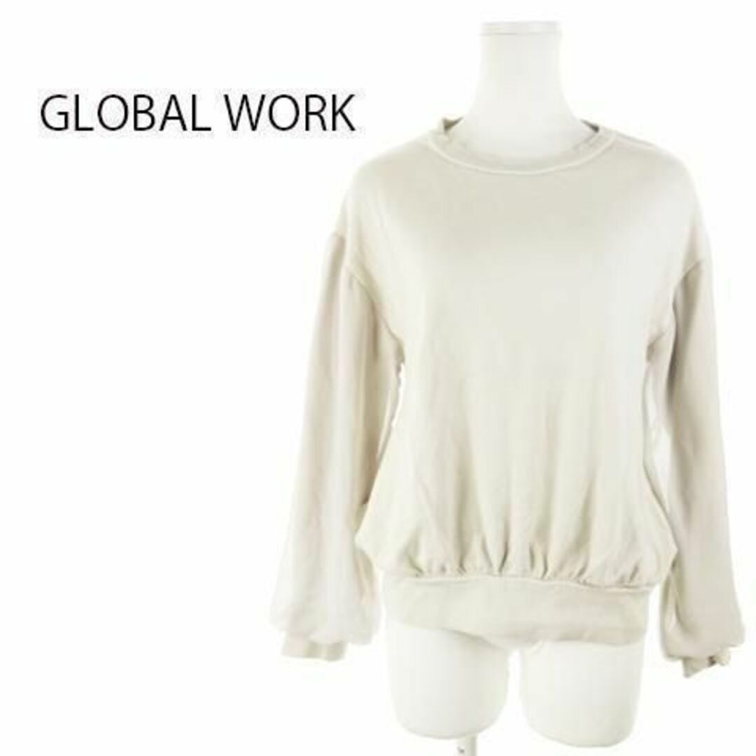 GLOBAL WORK(グローバルワーク)のグローバルワーク 長袖カットソー 袖コン M グレー 221129AH22A レディースのトップス(カットソー(長袖/七分))の商品写真