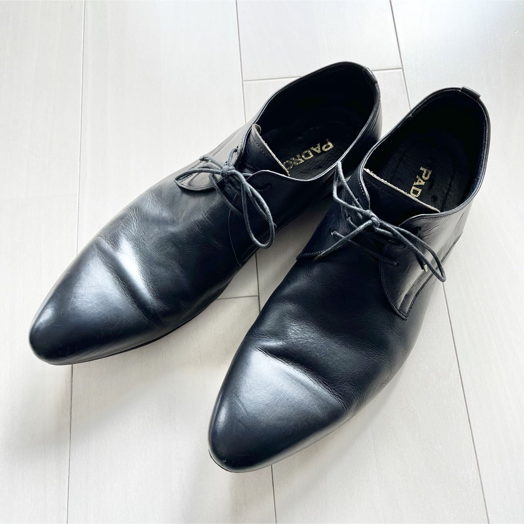 PADRONE(パドローネ)のs☆中古☆ PADRONE パドローネ プレーントゥ ブラック 42 メンズの靴/シューズ(ドレス/ビジネス)の商品写真