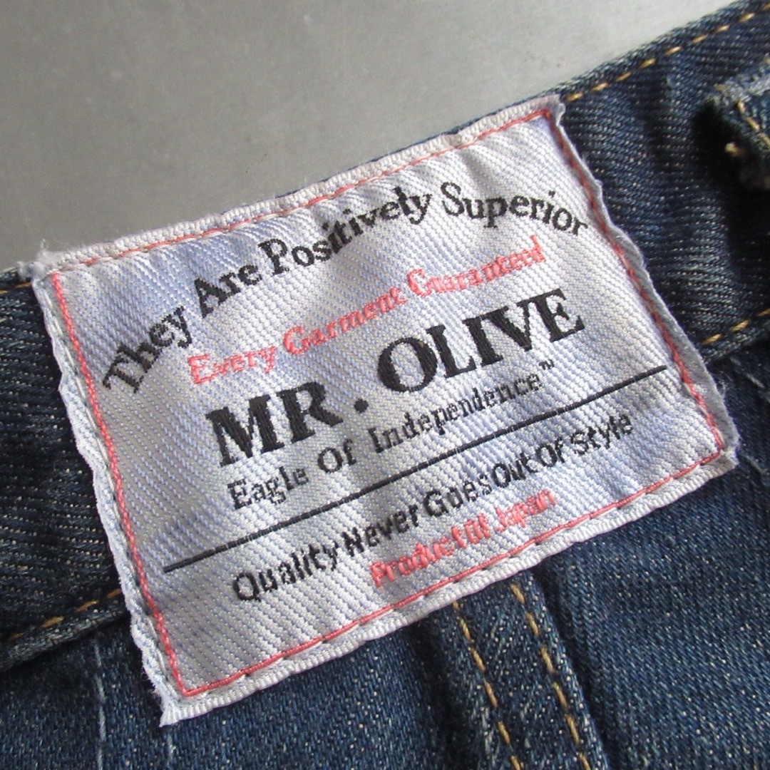 Mr.OLIVE(ミスターオリーブ)のMR.OLIVE ヴィンテージ加工 ストレート デニム パンツ ジーンズ 31 メンズのパンツ(デニム/ジーンズ)の商品写真