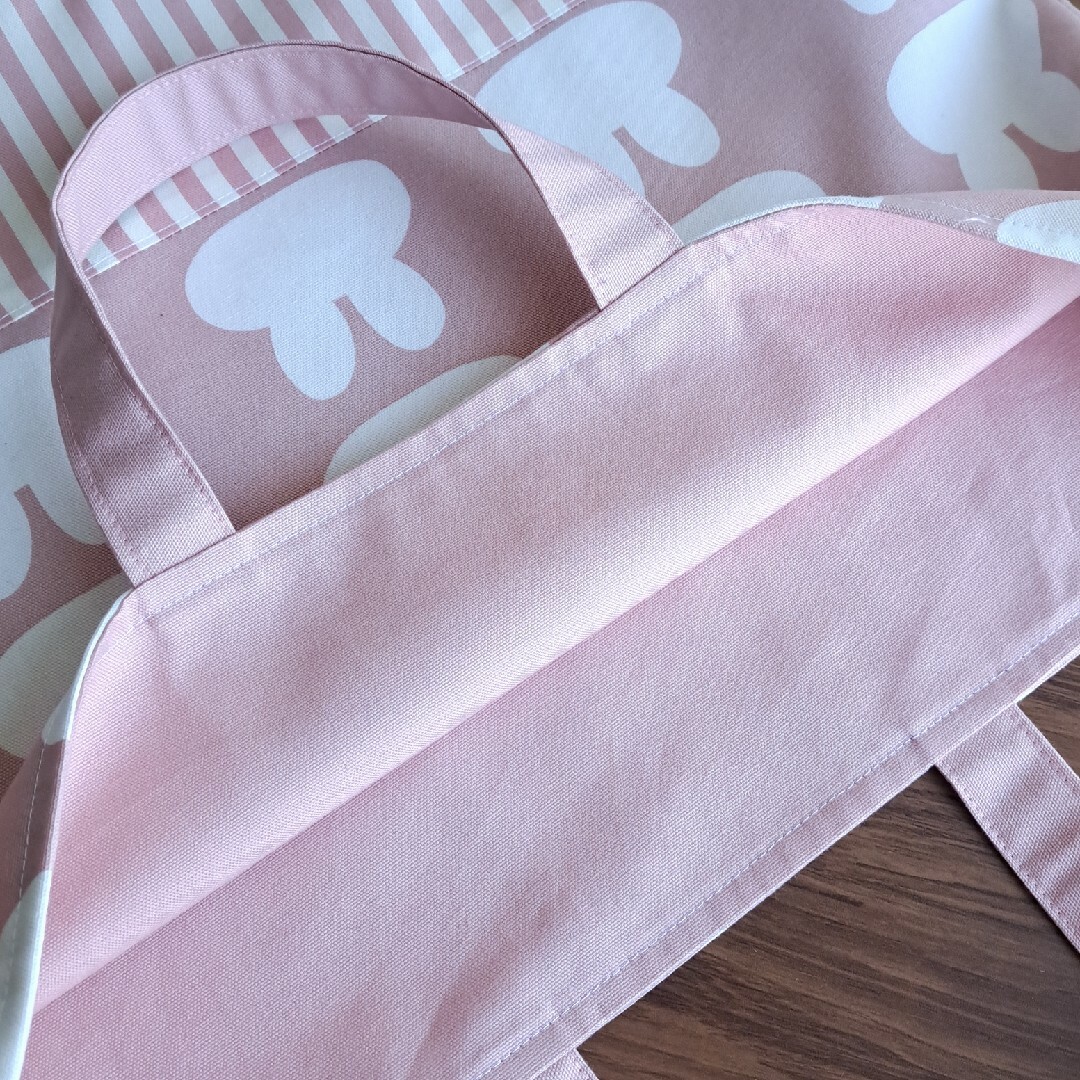 入園入学セット レッスンバッグ 体操着袋 上履き袋 うさぎ ピンク ハンドメイドのキッズ/ベビー(バッグ/レッスンバッグ)の商品写真