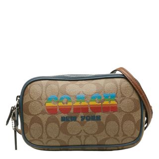 コーチ(COACH)の美品 コーチ シグネチャー ロゴ 斜め掛け ショルダーバッグ F73066 PVC レディース COACH 【1-0139481】(ショルダーバッグ)