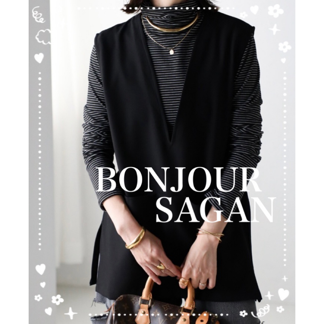 BONJOUR SAGAN(ボンジュールサガン)のBonjour sagan　フロントポケットベスト レディースのトップス(ベスト/ジレ)の商品写真