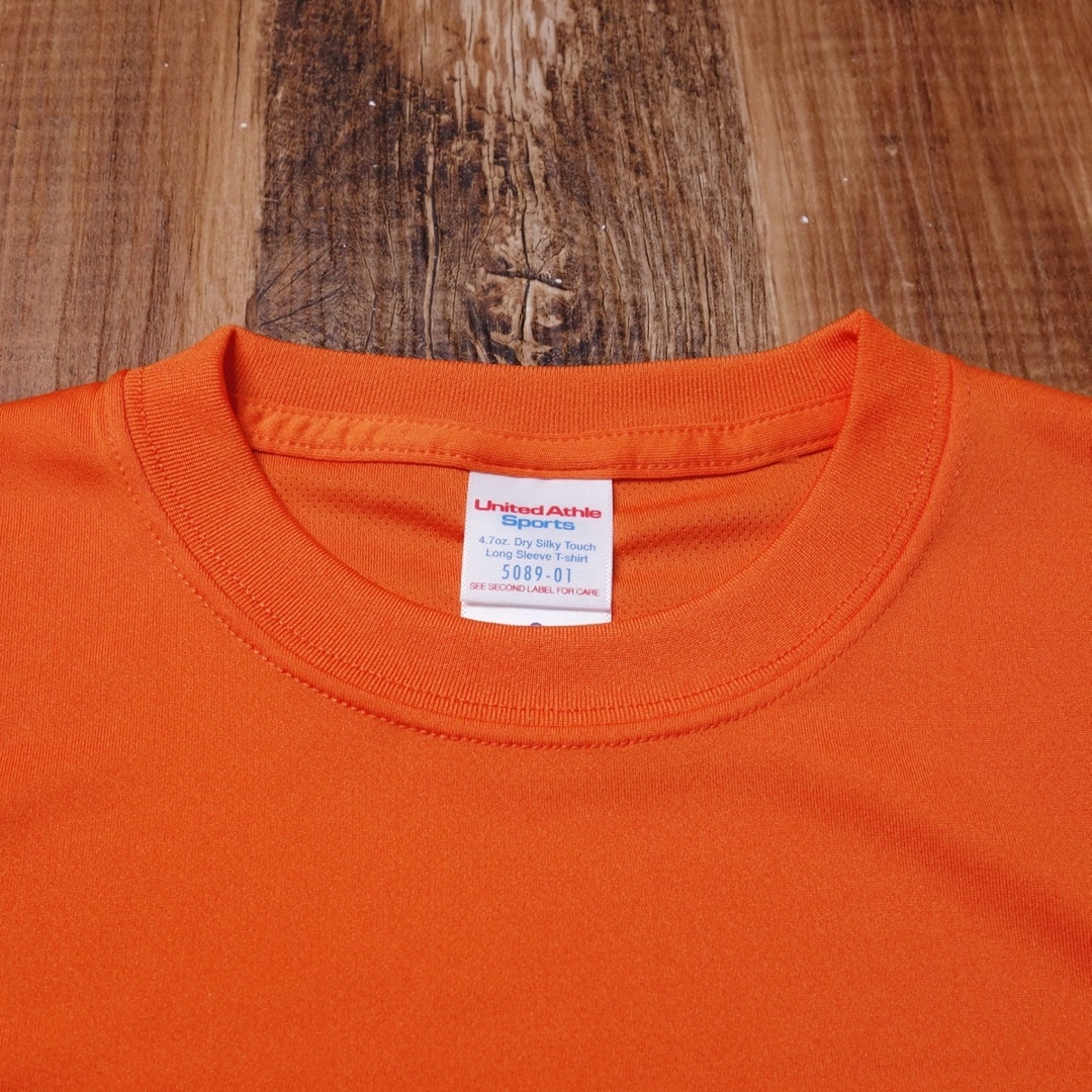 UnitedAthle(ユナイテッドアスレ)のSサイズ 長袖Tシャツ ユナイテッドアスレ メンズ 未使用 オレンジ MG13 メンズのトップス(Tシャツ/カットソー(七分/長袖))の商品写真