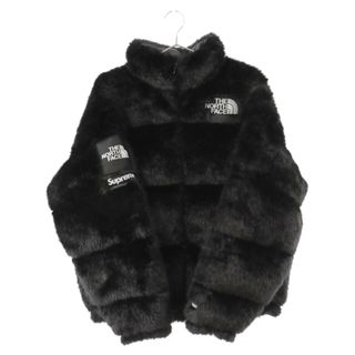 シュプリーム(Supreme)のSUPREME シュプリーム 20AW×THE NORTHFACE Faux Fur Nuptse Jacket ザ ノースフェイス ファーヌプシダウンジャケット ブラック ND92001I(ダウンジャケット)