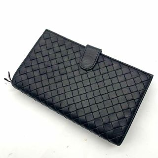 Bottega Veneta - 未使用級 ボッテガ ヴェネタ イントレチャート 折りたたみ 財布 レザー 黒