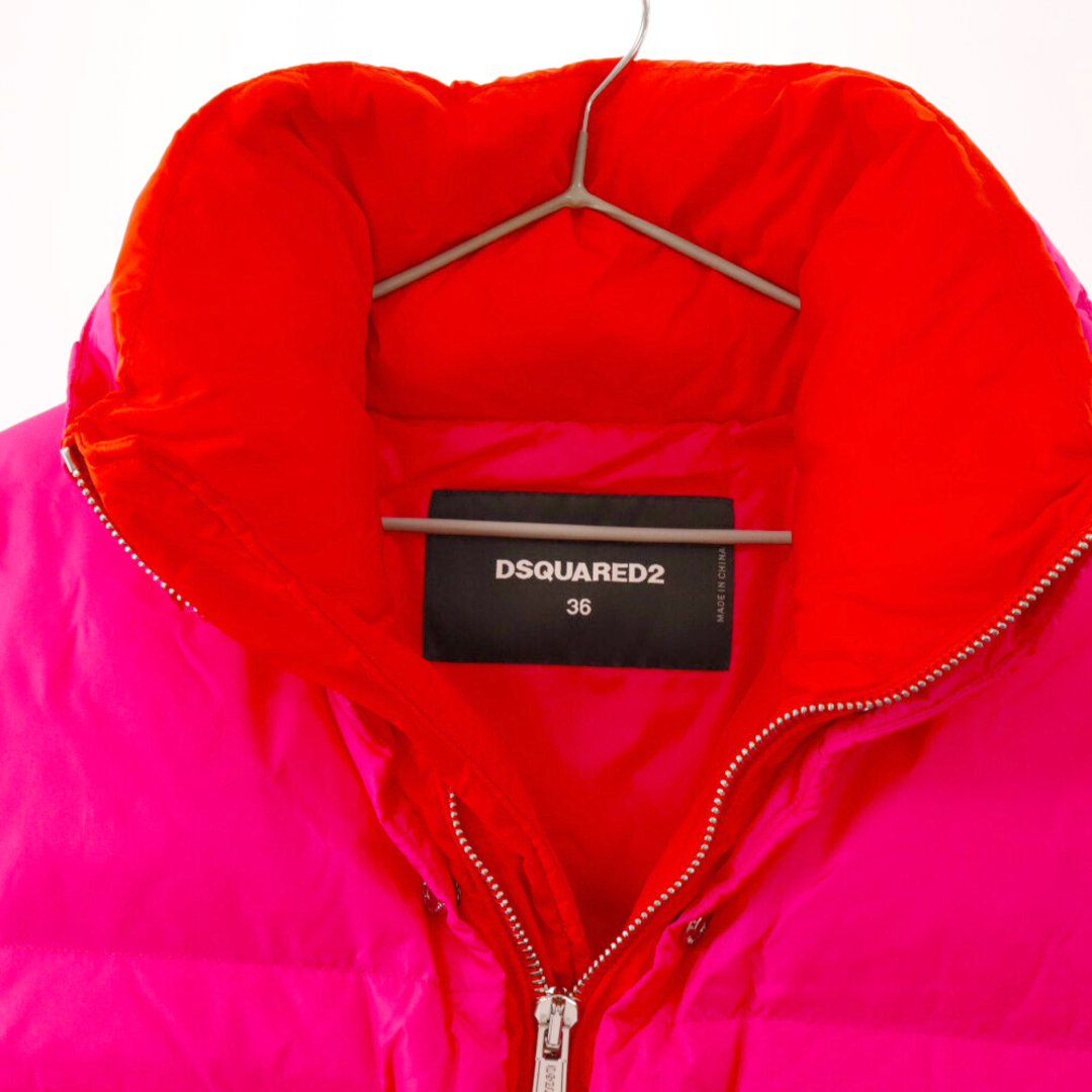 DSQUARED2(ディースクエアード)のDSQUARED2 ディースクエアード puffer down jacket with vest パファーダウンジャケット ウィズ ベスト S72AM0911S53817 オレンジ/ピンク レディース メンズのジャケット/アウター(ダウンジャケット)の商品写真