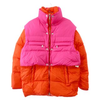 DSQUARED2 - DSQUARED2 ディースクエアード puffer down jacket with vest パファーダウンジャケット ウィズ ベスト S72AM0911S53817 オレンジ/ピンク レディース