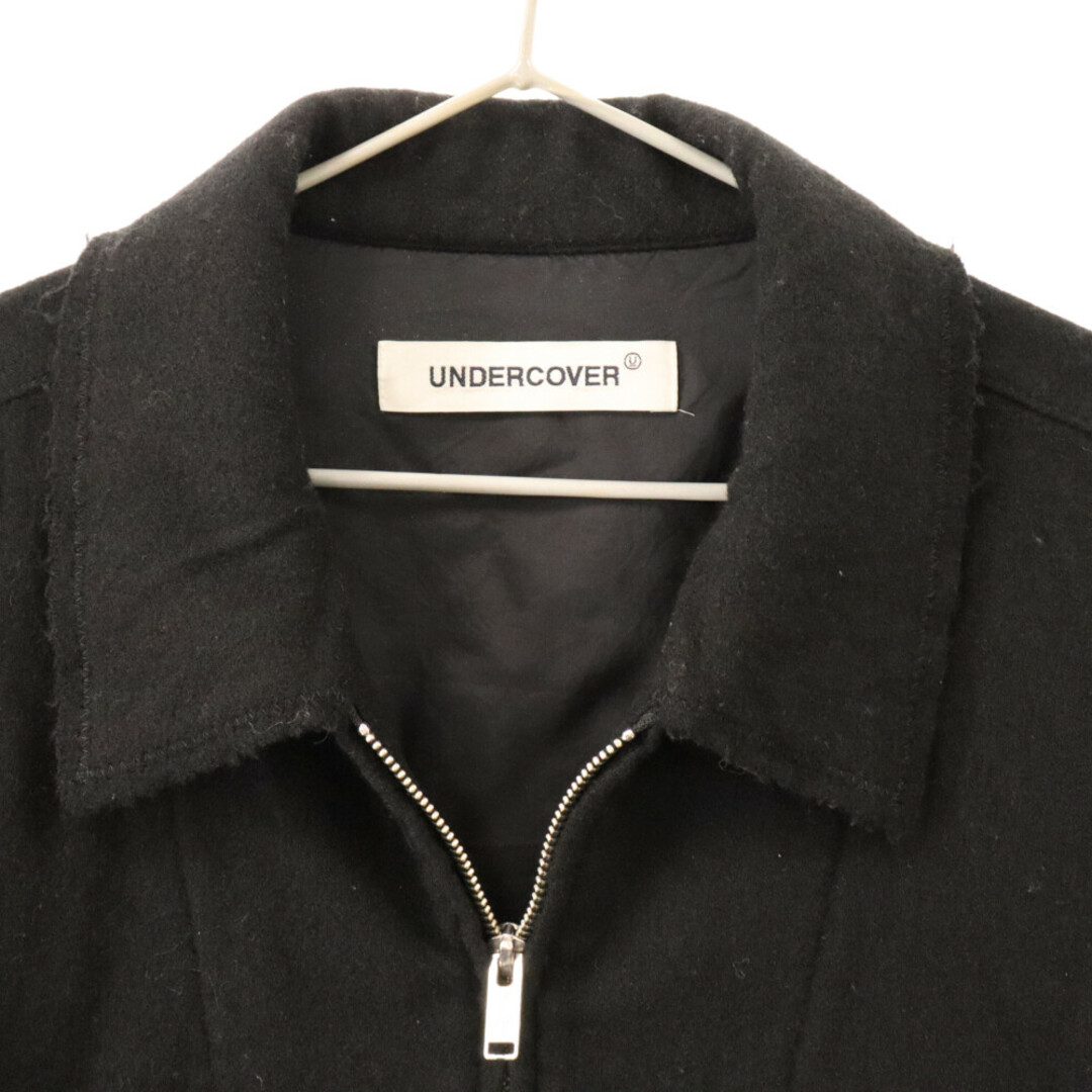 UNDERCOVER(アンダーカバー)のUNDERCOVER アンダーカバー 23AW ナイロン混縮絨ジップアップ ウールブルゾン 裾ZIP ブラック UP2C4202 メンズのジャケット/アウター(ブルゾン)の商品写真