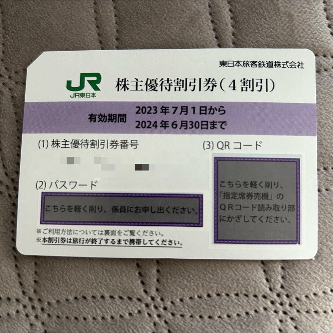 ✴︎✴︎JR東日本 株主優待割引券✴︎✴︎１枚 チケットの乗車券/交通券(鉄道乗車券)の商品写真