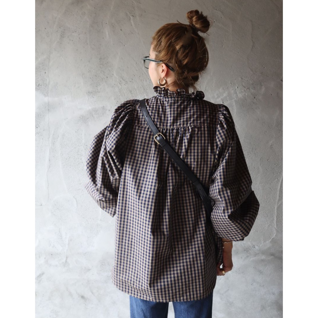 epa ribonn frill blouse"CHECK" チェックブラウス レディースのトップス(シャツ/ブラウス(長袖/七分))の商品写真