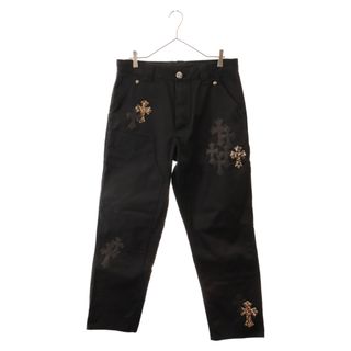 CHROME HEARTS クロムハーツ CARPENTER CNVS CEME CRS クロスパッチ付きカーペンターロングデニムパンツ ブラック W32