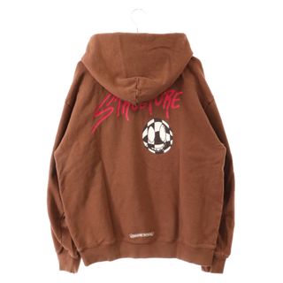 クロムハーツ(Chrome Hearts)のCHROME HEARTS クロムハーツ 19AW×MATTY BOY PPO STRUCTURE SWTSHRT マッティボーイ ストラクチャーフーデッドプルオーバー パーカー ブラウン(パーカー)