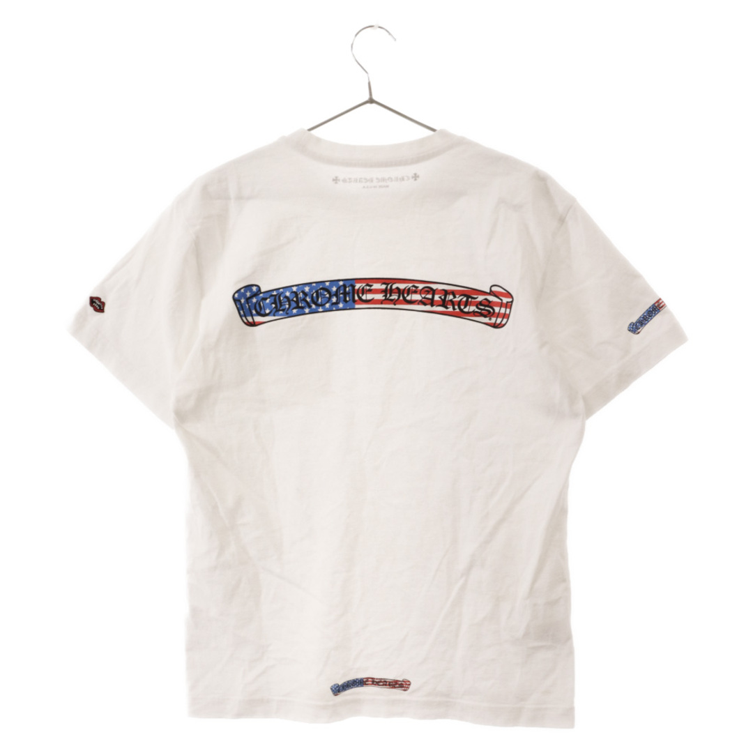 CHROME HEARTS クロムハーツ 21AW×Matty Boy America T-shirt マッティボーイ 星条旗デザイン 半袖Tシャツ ホワイト