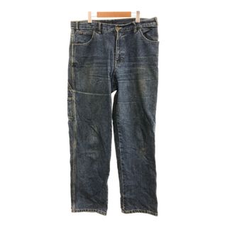 ディッキーズ(Dickies)のDickies ディッキーズ ペインター デニムパンツ ボトムス アメカジ ワーク ブルー (メンズ 34) 中古 古着 Q0066(デニム/ジーンズ)