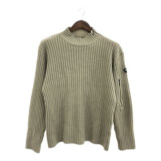 ショット(schott)のSchott ショット リブニット コマンドセーター トップス ベージュ (メンズ M) 中古 古着 Q0069(ニット/セーター)