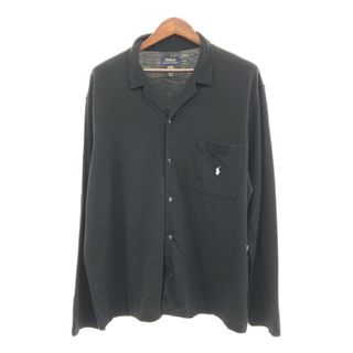 ポロラルフローレン(POLO RALPH LAUREN)のPolo by Ralph Lauren ポロ ラルフローレン パジャマシャツ ワンポイントロゴ ブラック (メンズ XL) 中古 古着 Q0077(シャツ)