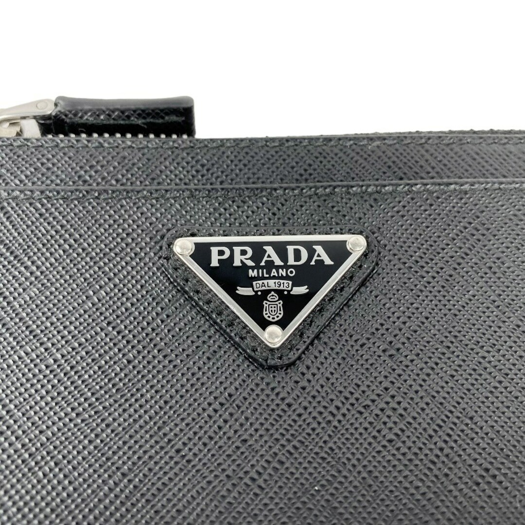 PRADA(プラダ)の■美品■　プラダ コイン カード ケース 財布 サフィアーノ ブラック 【110221】 メンズのファッション小物(コインケース/小銭入れ)の商品写真