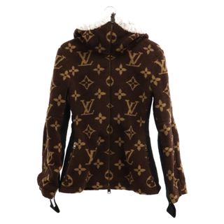 ルイヴィトン(LOUIS VUITTON)のLOUIS VUITTON ルイヴィトン モノグラム ボア切替ジップアップパーカー ブラウン RW212B HZ3 FLVE94(パーカー)