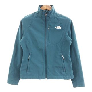 ザノースフェイス(THE NORTH FACE)のTHE NORTH FACE ノースフェイス ソフトシェルジャケット アウター アウトドア ブルー (レディース M) 中古 古着 Q0139(その他)