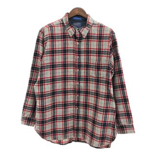 ペンドルトン(PENDLETON)の70年代 USA製 PENDLETON ペンドルトン ボタンダウン ウールシャツ アメカジ ヴィンテージ チェック (メンズ XL) 中古 古着 Q0127(シャツ)