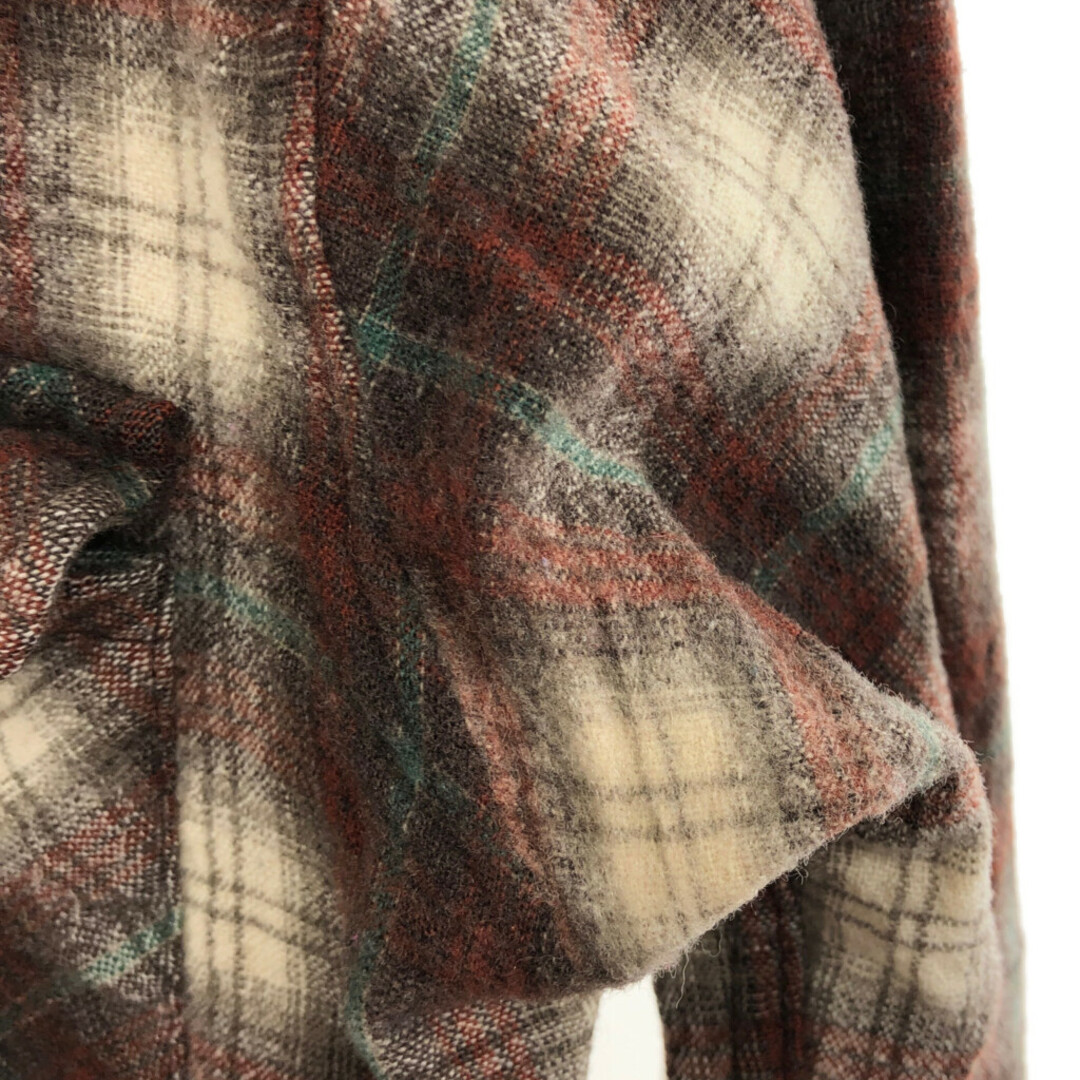 PENDLETON(ペンドルトン)の80年代 PENDLETON ペンドルトン ウール ウエスタンシャツ トップス アメカジ チェック ブラウン (メンズ M) 中古 古着 Q0128 メンズのトップス(シャツ)の商品写真