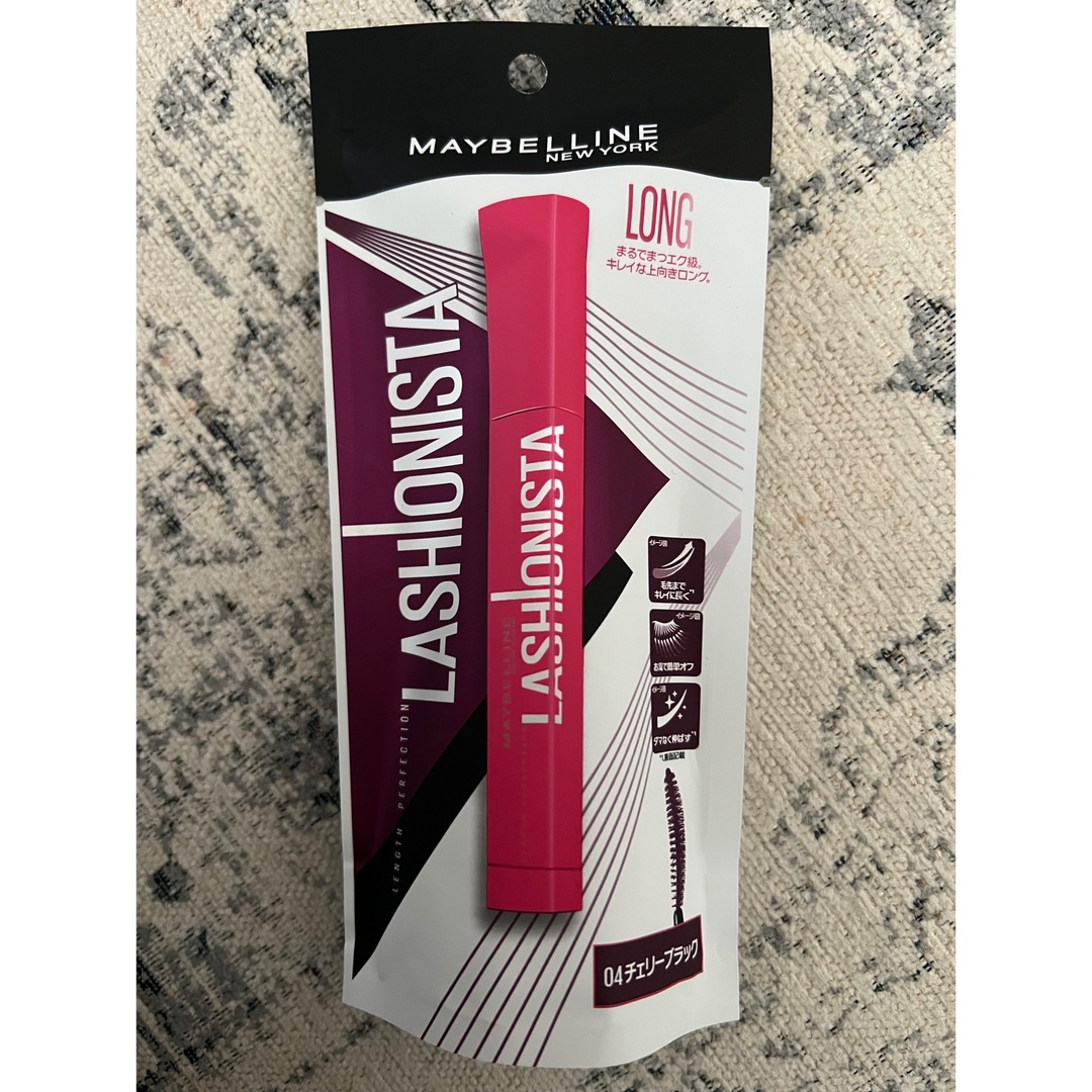 MAYBELLINE(メイベリン)の新品未開封 メイベリン ラッシュニスタ N 04 チェリーブラック 7.5ml コスメ/美容のベースメイク/化粧品(マスカラ)の商品写真