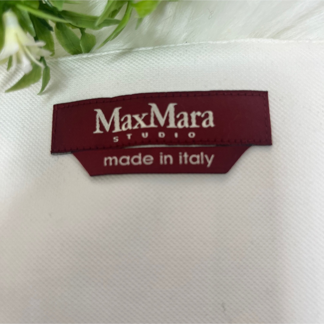Max Mara(マックスマーラ)のMax Mara マックスマーラ ノーカラー フリル テーラードジャケット 38 レディースのジャケット/アウター(テーラードジャケット)の商品写真