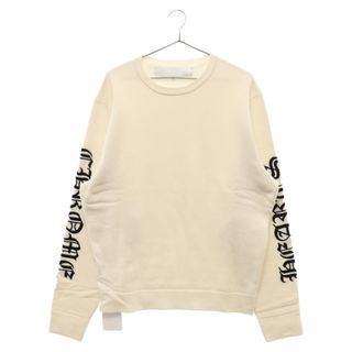 CHROME HEARTS クロムハーツ Y NOT ARM LOGO EMBROIDERY CASHMERE CREW SWEATER ワイノット アームロゴ刺繍カシミアニットプルオーバー クルーネックセーター アイボリー