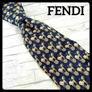 フェンディ(FENDI)のFENDI フェンディ　美品　ネクタイ　紳士　スーツ　高級　ユリ　馬　クレスト(ネクタイ)