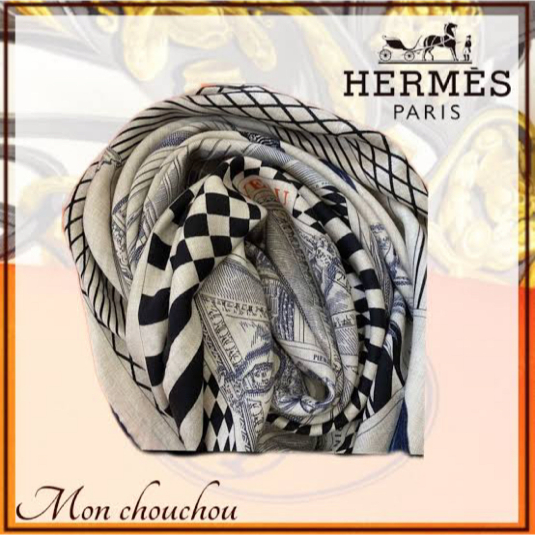 Hermes(エルメス)のHERMES エルメス カレジュアン カシシル　グラン・テアトル・ヌーヴォー レディースのファッション小物(ストール/パシュミナ)の商品写真