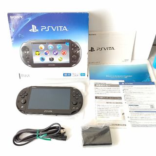 プレイステーションヴィータ(PlayStation Vita)のソニー　PSvita pch2000 ブラック　画面極美品　一式セット(携帯用ゲーム機本体)