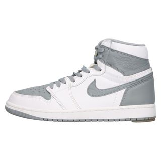 ナイキ(NIKE)のNIKE ナイキ AIR JORDAN 1 RETRO HIGH OG STEALTH エアジョーダン1 ステルス ハイカットスニーカー ホワイト/グレー US10/28cm 555088-037(スニーカー)