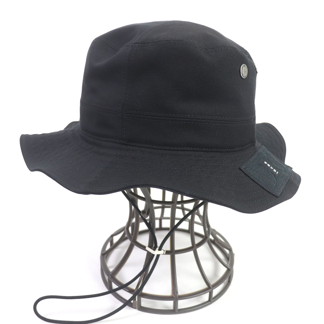 DIOR HOMME(ディオールオム)の極美品 DIOR ディオール オム sacai 21AW 213C902A4451 Outdoor Hat Cotton Faille コットン サファリハット 帽子 ブラック M イタリア製 正規品 メンズ メンズの帽子(その他)の商品写真