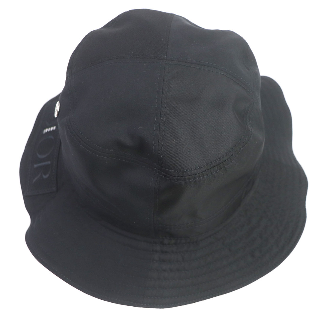 DIOR HOMME(ディオールオム)の極美品 DIOR ディオール オム sacai 21AW 213C902A4451 Outdoor Hat Cotton Faille コットン サファリハット 帽子 ブラック M イタリア製 正規品 メンズ メンズの帽子(その他)の商品写真