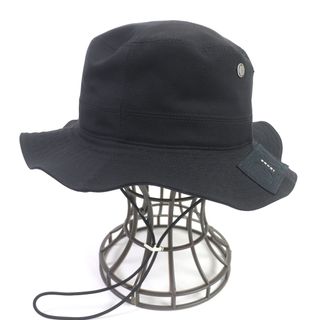 ディオールオム(DIOR HOMME)の極美品 DIOR ディオール オム sacai 21AW 213C902A4451 Outdoor Hat Cotton Faille コットン サファリハット 帽子 ブラック M イタリア製 正規品 メンズ(その他)