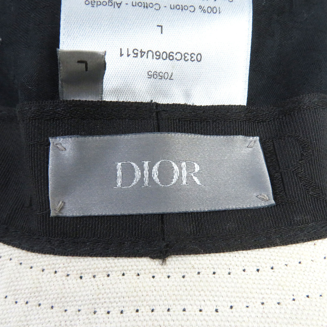 DIOR HOMME(ディオールオム)の美品 DIOR ディオール オム Cactus Jack トラヴィススコット 22AW 033C906U4511 バケットハット 帽子 ブラック L イタリア製 正規品 メンズ メンズの帽子(その他)の商品写真