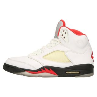 ナイキ(NIKE)のNIKE ナイキ Air Jordan 5 Retro Fire Red エアジョーダン5 レトロ ファイアレッド ハイカットスニーカー シューズ ホワイト DA1911-102(スニーカー)