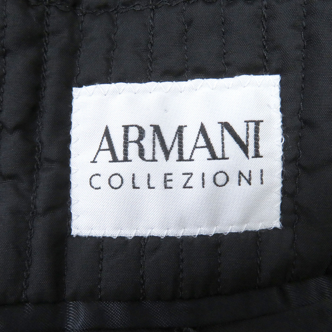 ARMANI COLLEZIONI(アルマーニ コレツィオーニ)の美品 ARMANI COLLEZIONI アルマーニコレッツォーニ ウール カシミヤ ステンカラーコート ロングコート ダークネイビー 54 正規品 メンズ メンズのジャケット/アウター(その他)の商品写真