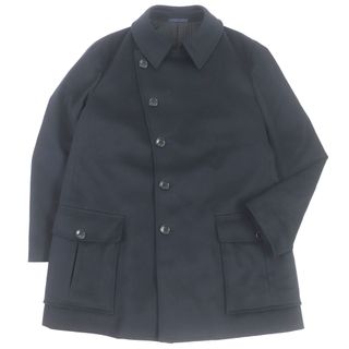 アルマーニ コレツィオーニ(ARMANI COLLEZIONI)の美品 ARMANI COLLEZIONI アルマーニコレッツォーニ ウール カシミヤ ステンカラーコート ロングコート ダークネイビー 54 正規品 メンズ(その他)