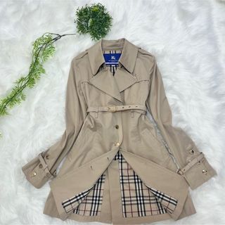 BURBERRY BLUE LABEL - BURBERRY バーバリーブルーレーベルハイウエストトレンチ コート ベルト