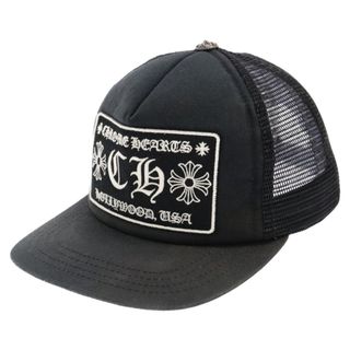 クロムハーツ(Chrome Hearts)のCHROME HEARTS クロムハーツ TRUCKER CAP CH トラッカーキャップ パッチ クロス ボール付 メッシュ 帽子 ブラック/ホワイト(キャップ)