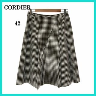 CORDIER - 美品 CORDIER コルディア スカート チェック柄 42 日本製