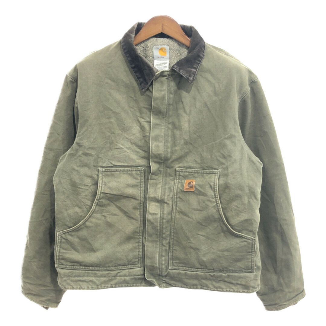 carhartt(カーハート)の2000年代～ Carhartt カーハート トラディショナルジャケット アウター アメカジ ワーク グリーン (メンズ L) 中古 古着 Q0231 メンズのジャケット/アウター(その他)の商品写真