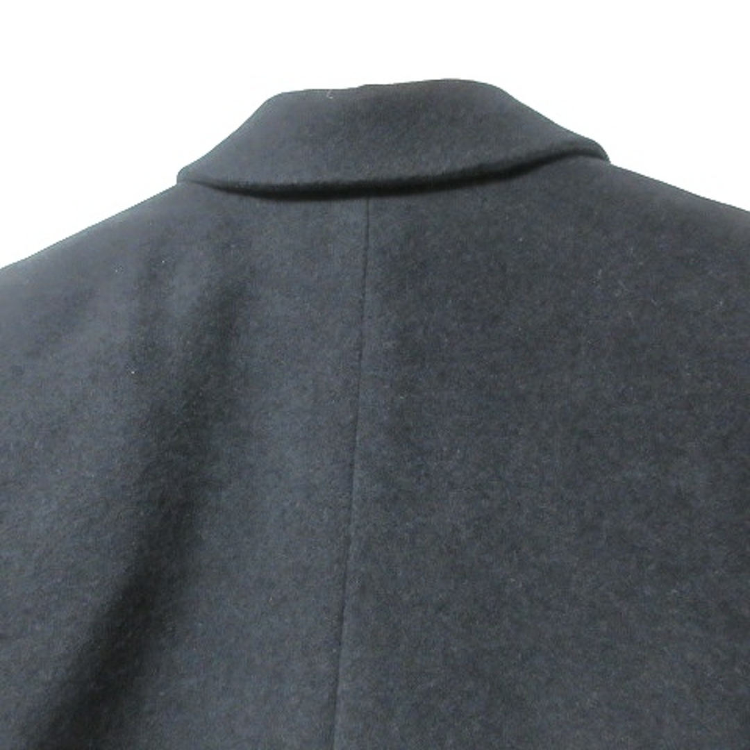 Courreges(クレージュ)のクレージュ ロング コート ウール シルク混 ダブル 9AR 黒 ■GY11 レディースのジャケット/アウター(その他)の商品写真