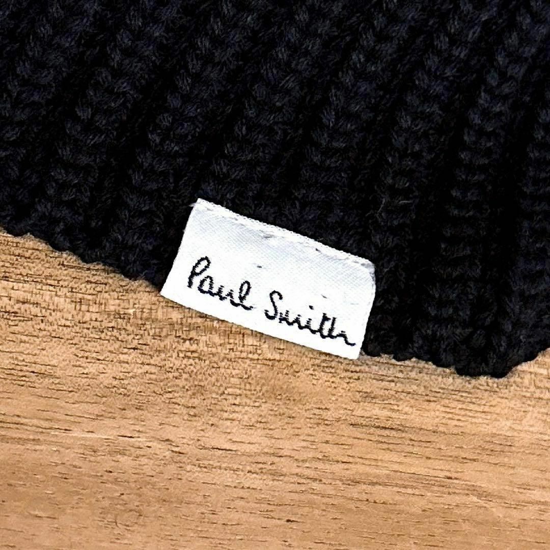 Paul Smith(ポールスミス)の美品【ポールスミス】ウール ニット フードウォーマー 黒ブラック×オレンジ メンズのファッション小物(マフラー)の商品写真