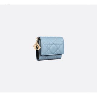 クリスチャンディオール(Christian Dior)の新品 ディオール LADY DIOR ロータスウォレット 財布 スカイブルー(財布)